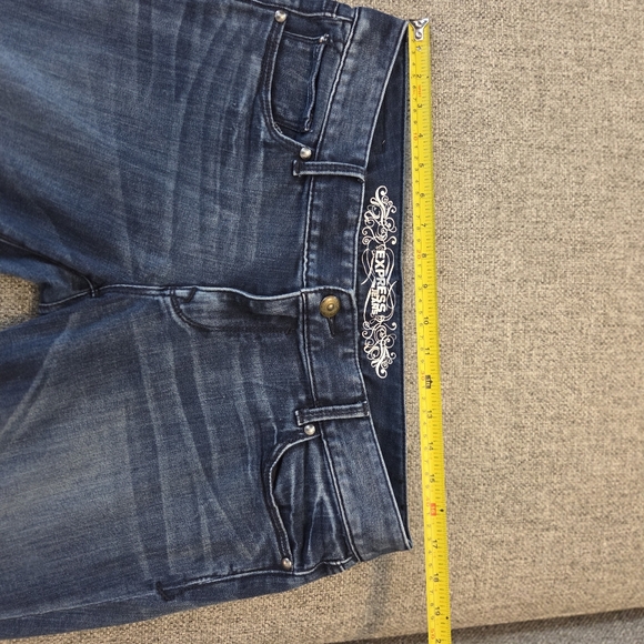 Express Stella Size 12 Skinny Jeans | Dark Wash Stretch Denim Low Rise Vintage - Picture 7 of 11